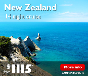 14 Night New Zealand Cruise on the Pacific Dawn