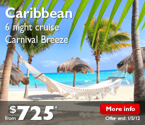Caribbean 6 Night Cruise, Carnival Breeze