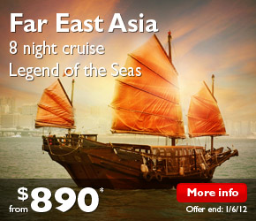 Far East Asia, 8 Night Cruise, Legend of the Seas