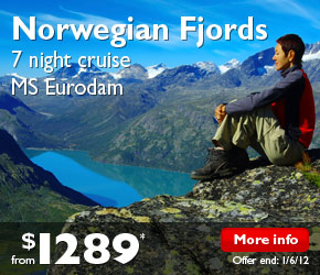 Norwegian Fjord, 7 Night Cruise, ms Eurodam