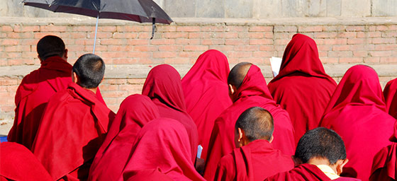 Working & Volunteering: Buddhist monks in Nepal