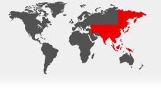 Map showing Asia