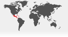Map showing Mexico, the Caribbean and Central America