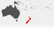Map showing New Zealand