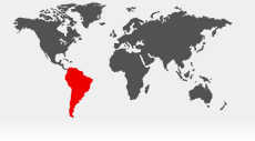 Map showing South America