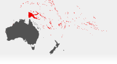 Map showing the South Pacific