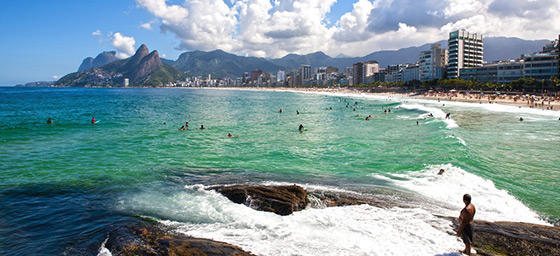 Rio de Janeiro's famous beach strip