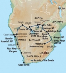 32 Day tour departing Cape Town - Highlights Cape Town, Sesriem, Sossusvlei, Swakopmund, Cape Cross, Spitzkoppe, Livingstone, Gweru, Tshipise, Kruger National Park, Pretoria, Johannesburg
