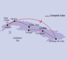 15 Day tour departing Havana - Highlights Havana, Santiago de Cuba, Camaguey, Trinidad, Santa Clara, Vinales, Cayo Levisa