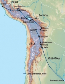 27 Day tour departing Lima - Highlights Lima, Cuzco, Puno, La Paz, Sucre, Potosi, Uyuni, Humahuaca, Salta, Buenos Aires
