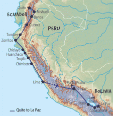 29 Day tour departing Quito - Highlights Quito, Banos, Riobamba, Cuenca, Trujillo, Lima, Cuzco, Puno, La Paz
