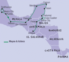 23 Day tour departing Mexico City - Highlights Mexico City, Puebla, Oaxaca, Palenque, Chichen Itza, Cancun, Tulum, Chetumal, Flores, Tikal, Antigua