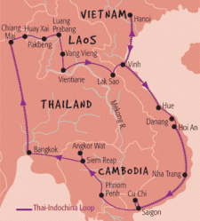 33 Day tour departing Bangkok - Highlights Bangkok, Chiang Mai, Huay Xai, Luang Prabang, Vang Vieng, Vientiane, Lak Sao, Vinh Long, Hanoi, Hue, Hoi An, Nha Trang, Phnom Penh, Siem Reap, Ho Chi Minh City
