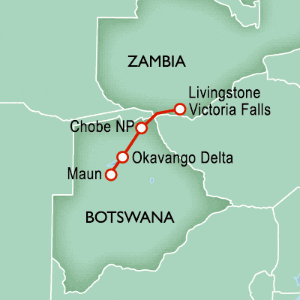 6 Day tour departing Livingstone - Highlights Livingstone, Zambezi, Maun