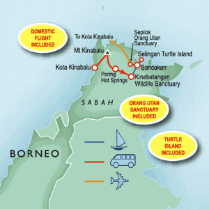 7 Day tour departing Kota Kinabalu - Highlights Kota Kinabalu, Poring, Sandakan, Sepilok
