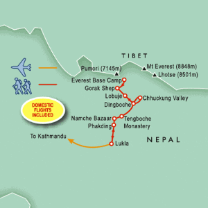 16 Day tour departing Kathmandu - Highlights Kathmandu, Boudhanath Stupa, Pashupatinath, Lukla, Phakding, Tengboche, Dingboche, Kalapathar
