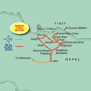 20 Day tour departing Kathmandu - Highlights Kathmandu, Boudhanath Stupa, Pashupatinath, Lukla, Phakding, Tengboche, Dingboche, Kalapathar, Zongla, Cho La, Gokyo