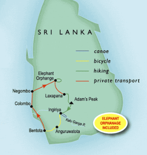 9 Day tour departing Negombo - Highlights Negombo, Pinnawela, Laxapana, Adam's Peak, Kalu Ganga, Bentota