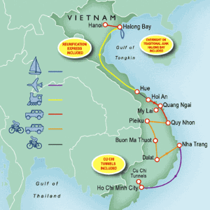 16 Day tour departing Hanoi - Highlights Hanoi, Halong Bay, Hue, Hoi An, Quang Ngai, Dalat, Nha Trang, Ho Chi Minh City