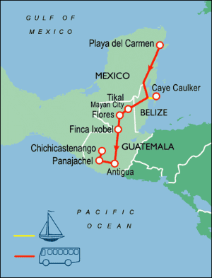 13 Day tour departing Playa del Carmen - Highlights Playa del Carmen, Flores, Tikal, Antigua, Panajachel, Chichicastenango