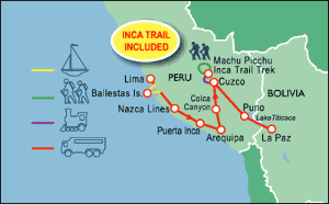 21 Day tour departing Lima - Highlights Lima, Paracas, Arequipa, Chivay, Cuzco, Lares, Puno, La Paz