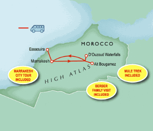 12 Day tour departing Marrakech - Highlights Marrakech, Ait Bougamez, Essaouira