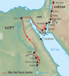 19 Day tour departing Cairo - Highlights Cairo, Luxor, Aswan, Petra, Jerash, Amman, Sharm El Sheikh