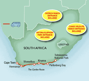 7 Day tour departing Cape Town - Highlights Cape Town, Hermanus, Plettenberg Bay, Knysna