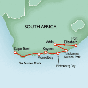 8 Day tour departing Port Elizabeth - Highlights Port Elizabeth, Plettenberg Bay, Knysna, Karoo, Oudtshoorn, Mossel Bay, Cape Town