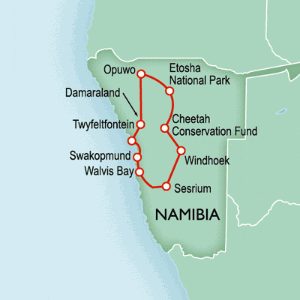 11 Day tour departing Windhoek - Highlights Windhoek, Sesriem, Naukluft, Sossusvlei, Walvis Bay, Swakopmund, Twyfeltfontein