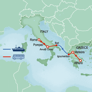 7 Day tour departing Rome - Highlights Rome, Sorrento, Isle Of Capri, Pompeii, Meteora, Athens
