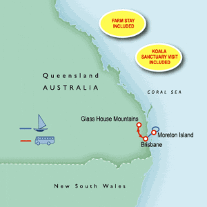 7 Day tour departing Brisbane - Highlights Brisbane, Moreton