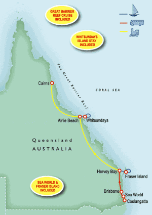 14 Day tour departing Gold Coast - Highlights Gold Coast, Brisbane, Airlie Beach, Proserpine, Cairns, Port Douglas