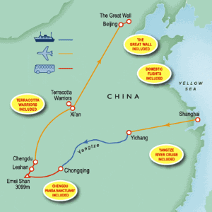 15 Day tour departing Shanghai - Highlights Shanghai, Yichang, Shibaozhai Pagoda, Emei Shan, Dazu, Leshan, Chengdu, Xian, Beijing
