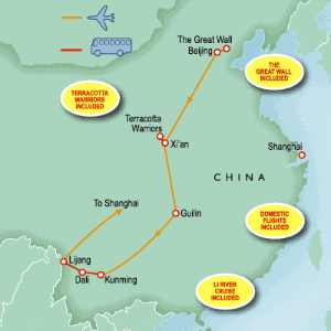 14 Day tour departing Beijing - Highlights Beijing, Xian, Guilin, Kunming, Dali, Shanghai