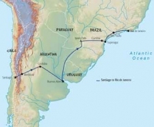19 Day tour departing Santiago - Highlights Santiago, Mendoza, Buenos Aires, Curitiba, Paranagua, Rio De Janeiro, Puerto Iguazu