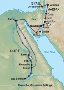 20 Day tour departing Cairo - Highlights Cairo, Aswan, Abu Simbel, Edfu, Luxor, Petra, Jerash, Jerusalem, Bethlehem