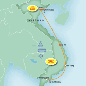12 Day tour departing Hanoi - Highlights Hanoi, Halong Bay, Hoi An, Nha Trang, Ho Chi Minh City, Can Tho, Cai Rang