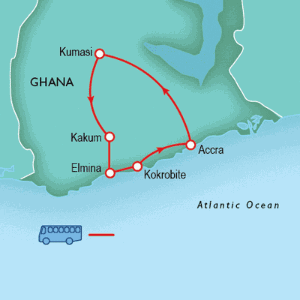 7 Day tour departing Accra - Highlights Accra, Kumasi, Elmina, Cape coast, Kokrobite