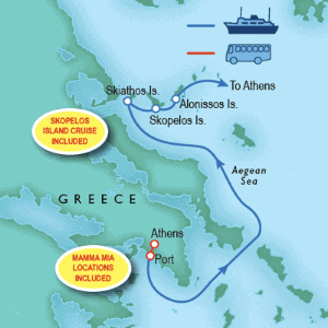 9 Day tour departing Athens - Highlights Athens, Skiathos, Skopelos, London, Rhodes City