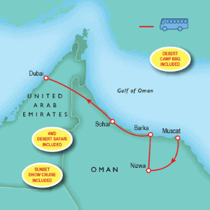 10 Day tour departing Muscat - Highlights Muscat, Barka, Sohar, Dubai