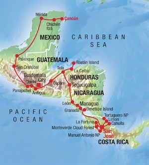 Yucatán to Costa Rica