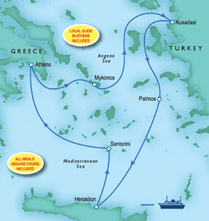 5 Day tour departing Athens - Highlights Athens, Kusadasi, Patmos, Santorini, Piraeus