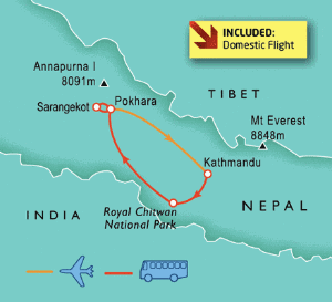 8 Day tour departing Kathmandu - Highlights Kathmandu, Swayambhunath, Bhaktapur, Boudhanath Stupa, Pokhara