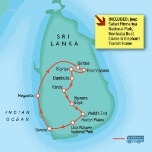 12 Day tour departing Negombo - Highlights Negombo, Polonnaruwa, Minneriya, Sigiriya, Kandy, Nuwara Eliya, Horton Plains, Galle, Bentota, Colombo