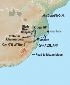 11 Day tour departing Pretoria - Highlights Pretoria, Johannesburg, Kruger National Park, Maputo, Tofo