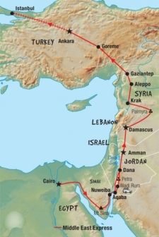 22 Day tour departing Cairo - Highlights Cairo, Petra, Jerash, Damascus, Aleppo, Ankara, Istanbul