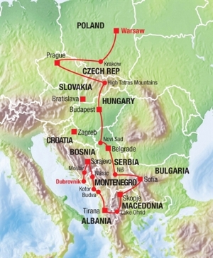 Warsaw to Dubrovnik