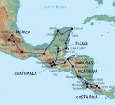 46 Day tour departing Mexico City - Highlights Mexico City, Puebla, Oaxaca, Palenque, Merida Carnevalli, Chichen Itza, Cancun, Tulum, Chetumal, Flores, Tikal, Panajachel, Chichicastenango, Antigua, Copan, La Union, Potosi, Granada, Nicoya, San Jose, Monteverde, La Fortuna, Arenal, Puerto Viejo, Cahuita