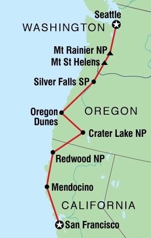 San Francisco to Seattle